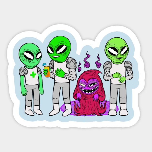 Party Crasher Sticker by flynnryanart